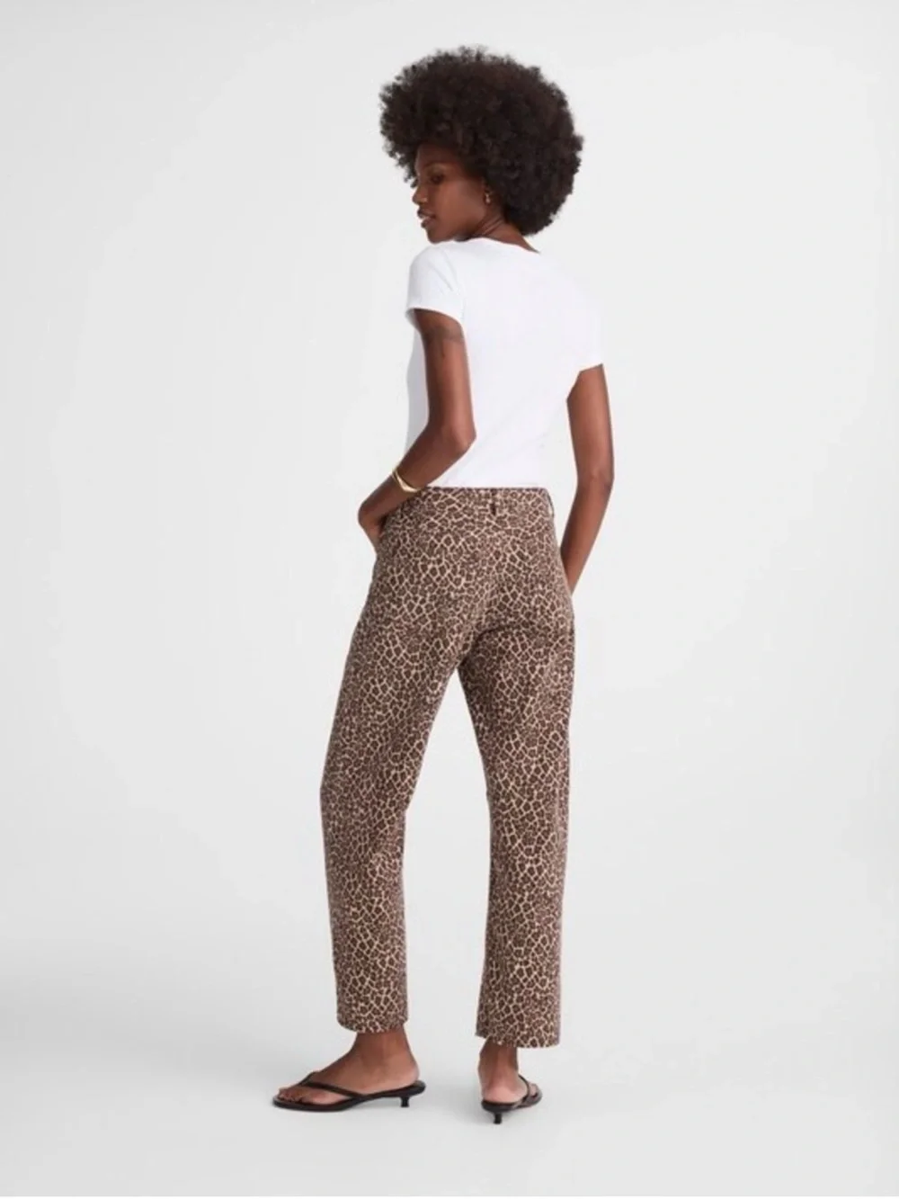 NWT Madewell the Darted Barrel Leg Leopard Cheetah Jeans Ankle Pants 23 24